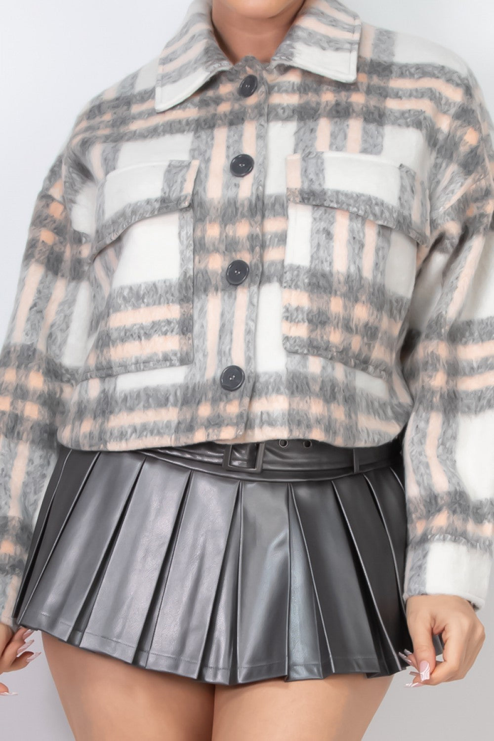 Angelly Pocketed Crop Jacket