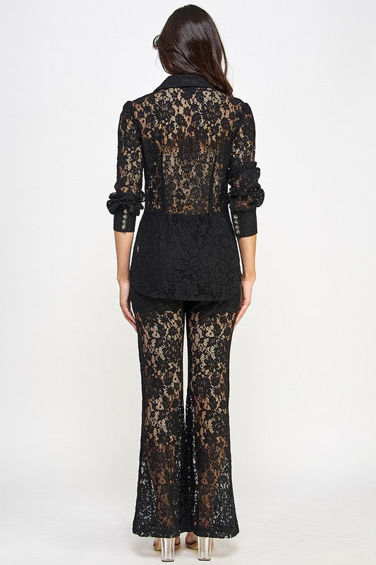 Renata Lace Top and Pants Set